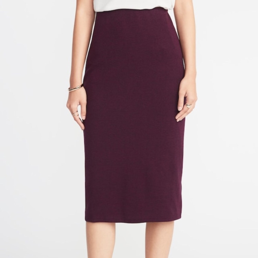 Deep Purple Pencil Skirt